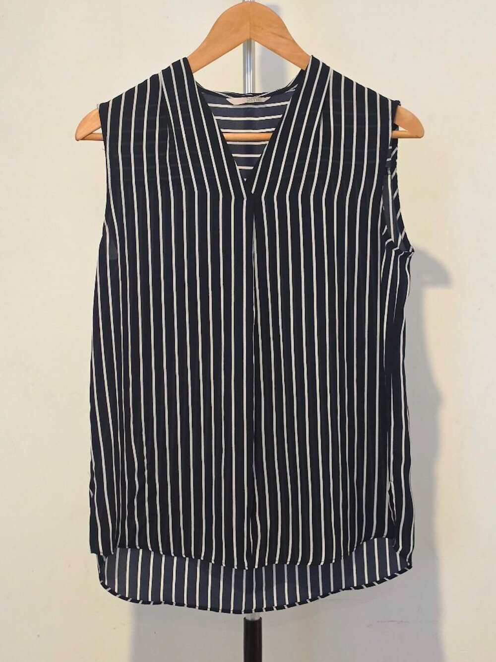 Sleeveless Striped Blouse